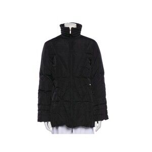 MONCLER Women's Black Quilted Down Puffer Long Jacket Size 1/US S